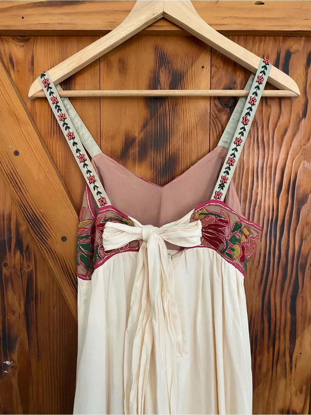Anthropologie Cream Zehavale Norbotten Beaded Dress, size 0 - Picture 5 of 6